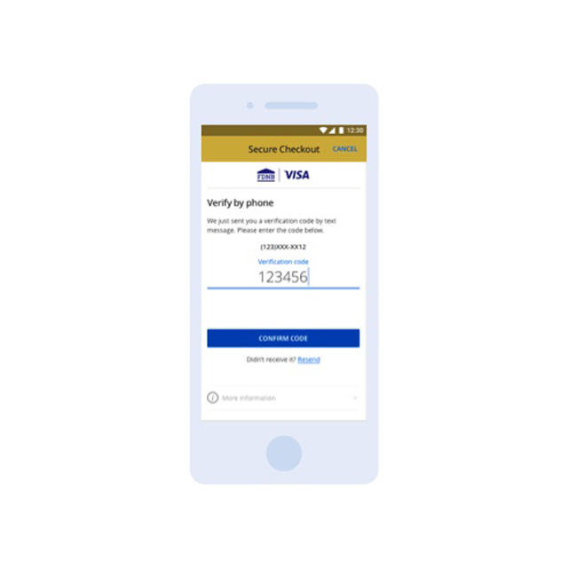 Verify by phone, mobile example. Verify by phone, mobile example.