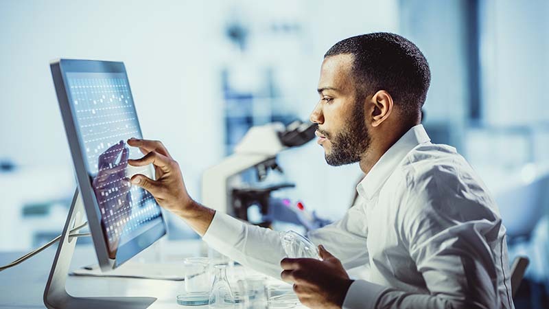 man with computer